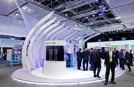 展臺(tái)設(shè)計(jì)，展臺(tái)搭建，多邊形展臺(tái)